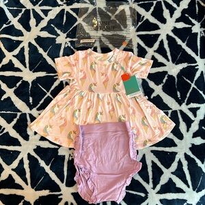 Posh peanut unicorn ice cream cone 2 piece bummy set
